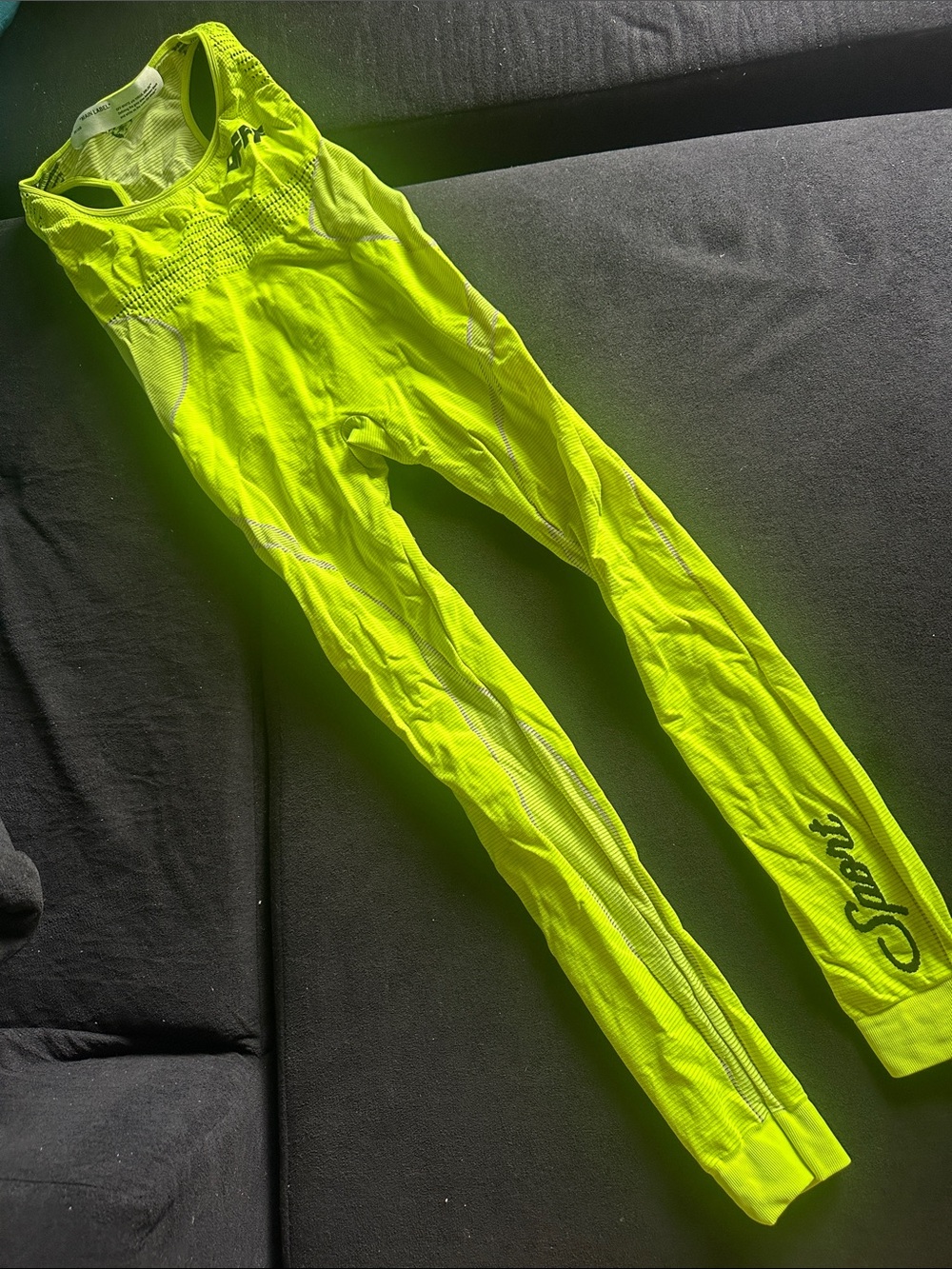 Off-White Neon Yellow Women’s Jumpsuit Romper